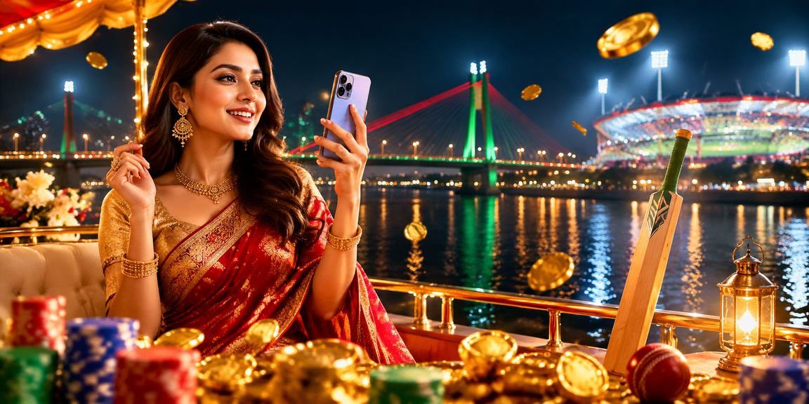 ময়মনসিংহে শাড়ি পরিহিত নারী ক্রিকেট বেটিং দেখছেন মোবাইলে